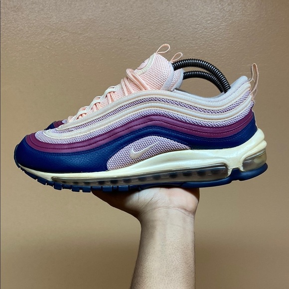 Nike Air Max 97 Crimson Tint/Plum Chalk-Blue Void - Picture 3 of 17